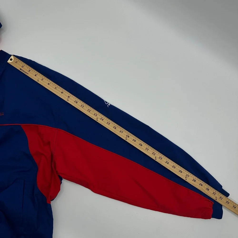 Reebok NFL On Field New York Giants Windbreaker Pullover Blue Red Mens XL VT Y2K - Picture 7 of 12
